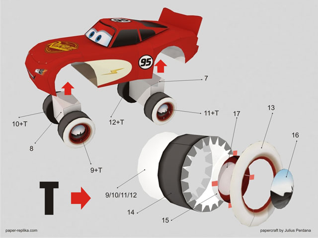 Как сделать из бумаги молнию маквина: Молния Маккуин / Lightning Mc Queen (Тачки 2 / Cars 2) из бумаги, модели сборные бумажные скачать бесплатно - Легковая машина - Гражданская техника - Каталог моделей