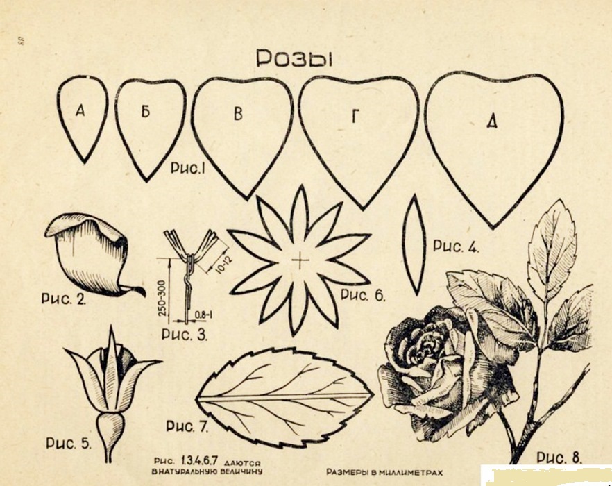Лекала цветов из ткани: Лекала выкройки цветов из ткани и фоамирана.