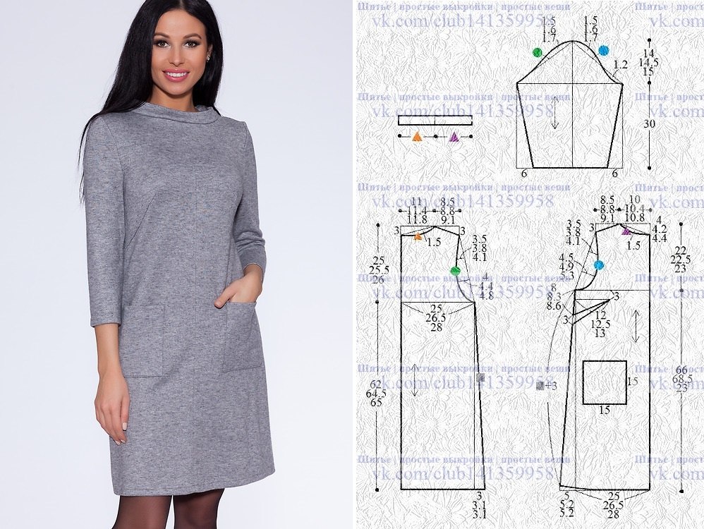 Платье из трикотажа прямое: 14 выкроек самых лаконичных моделей — BurdaStyle.ru