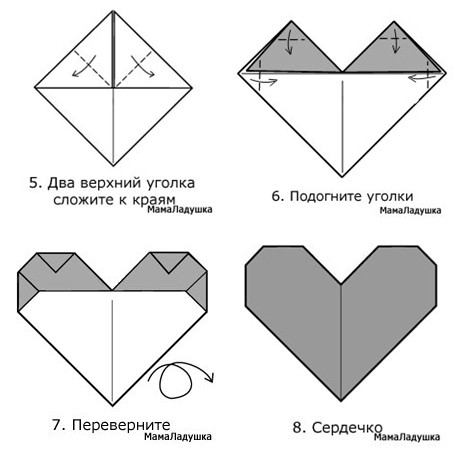 Как сделать из оригами сердечко: ОРИГАМИ СЕРДЦЕ | Tipos de origami, Instrucciones de origami, Tutorial de origami