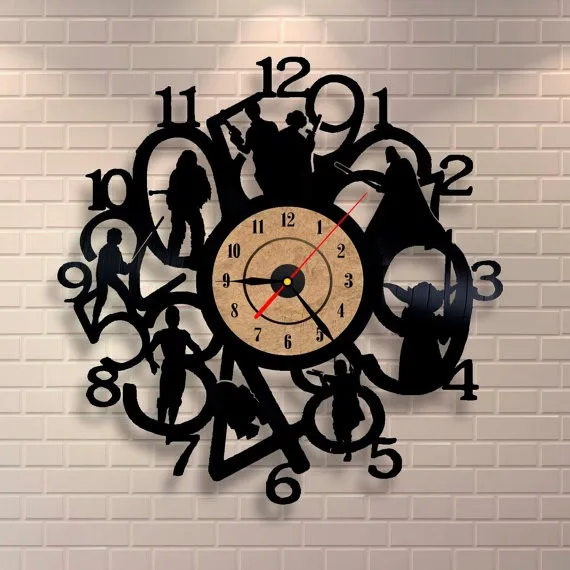 Часы творческие: 29x29см Северный Стиль Настенные Часы Творческие Круглые Тихий Деревянные Часы Для Гостиной, Спальни, Кухня (тип)
