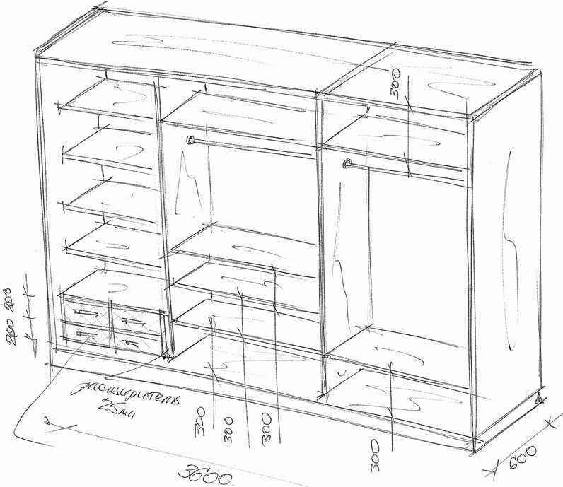Шкафа купе чертежи: 53 чертежа корпусного шкаф-купе в 2023 г