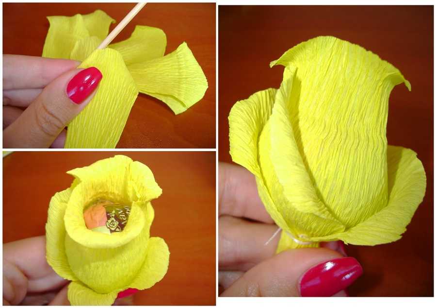 Как сделать цветок из креповой бумаги: Цветы из крепированной бумаги. Своими руками. Пошаговые инструкции + 200 фото