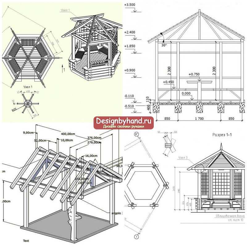 Беседка своими руками чертежи и размеры из дерева: Чертежи беседок из дерева с размерами