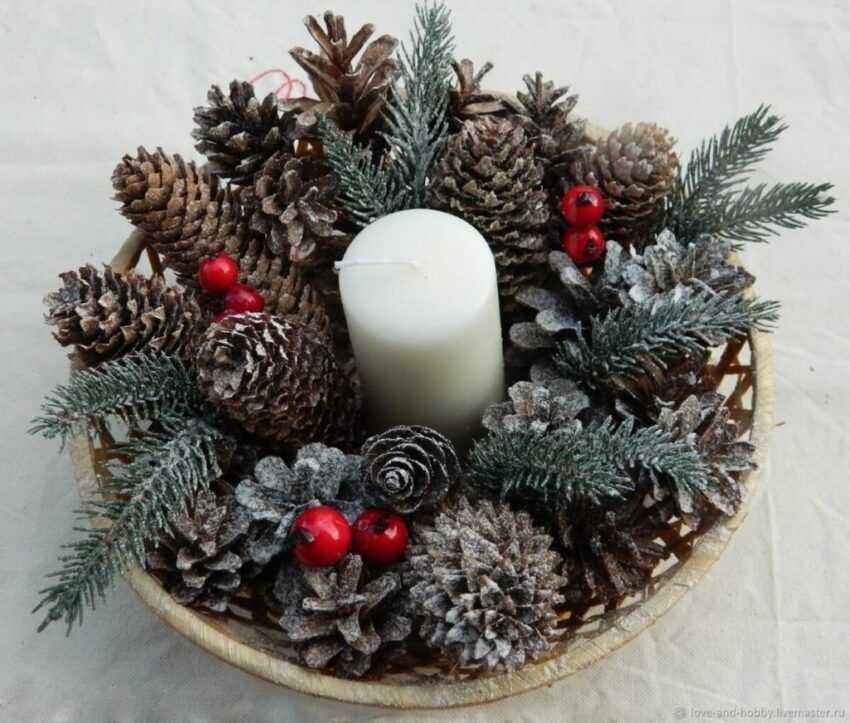Из шишек новогодняя поделка: Новогодние поделки из шишек своими руками: как сделать в садик, школу на Новый год