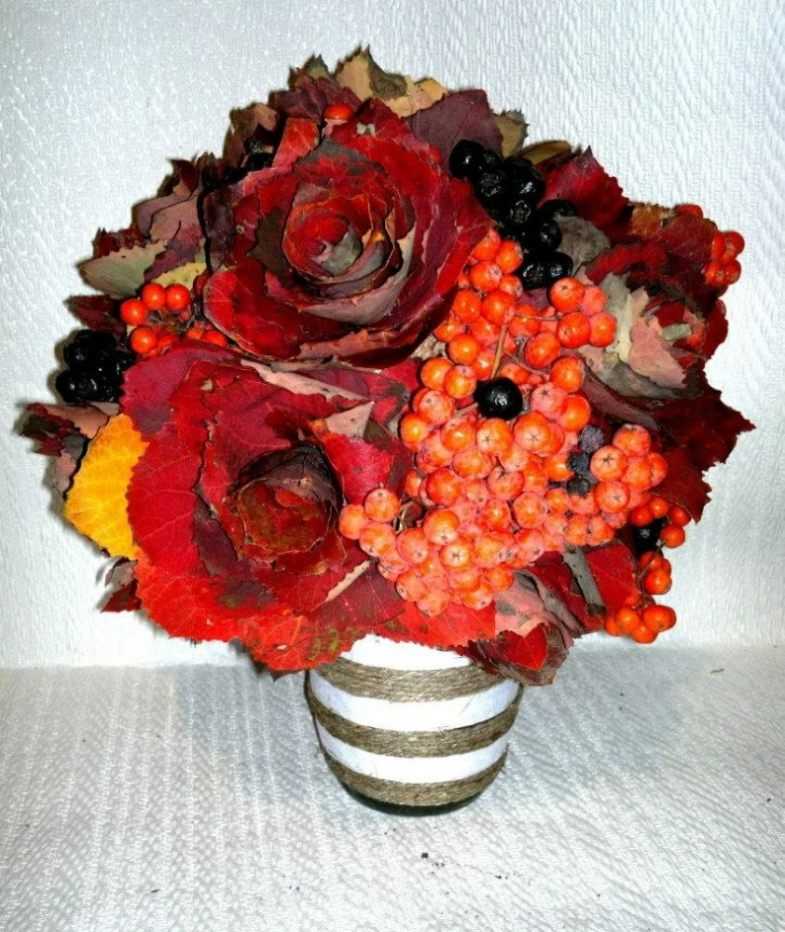 Поделка осенний букет из листьев: Осенний букет из листьев autumn bouquet