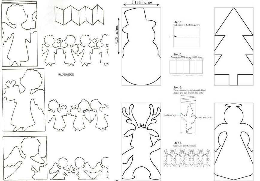 Новогодняя гирлянда из бумаги своими руками схемы: Объемные и красивые гирлянды из бумаги на Новый год своими руками