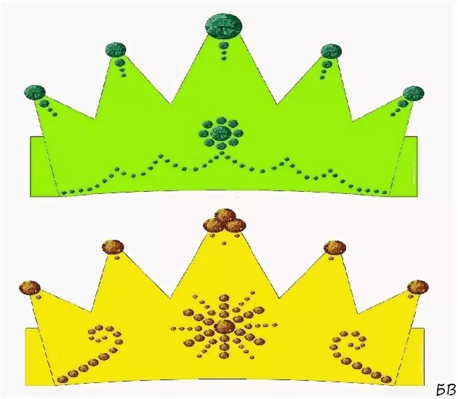 Корона из бумаги своими руками схемы