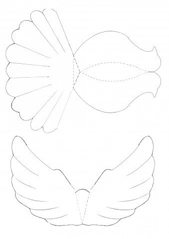 Шаблон голубя из бумаги распечатать: Шаблон и трафарет голубя для вырезания из бумаги распечатать