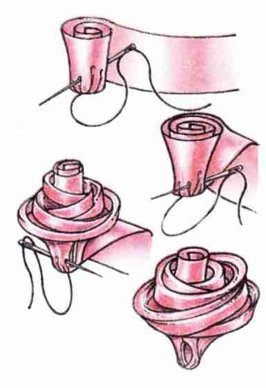 Как из ленты делать розочки из: 10 способов сделать розу из ленты - Сделай сам - 22 июля - 43836787861