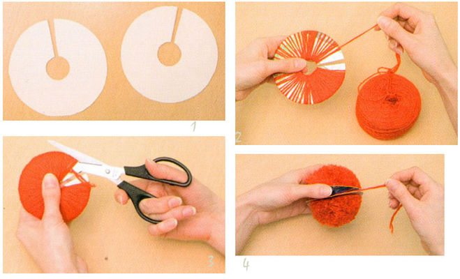 Как делать помпоны из пряжи с помощью приспособления: мастер-класс с поэтапными фото для рукодельниц. Помпоны своими руками: мастер-класс