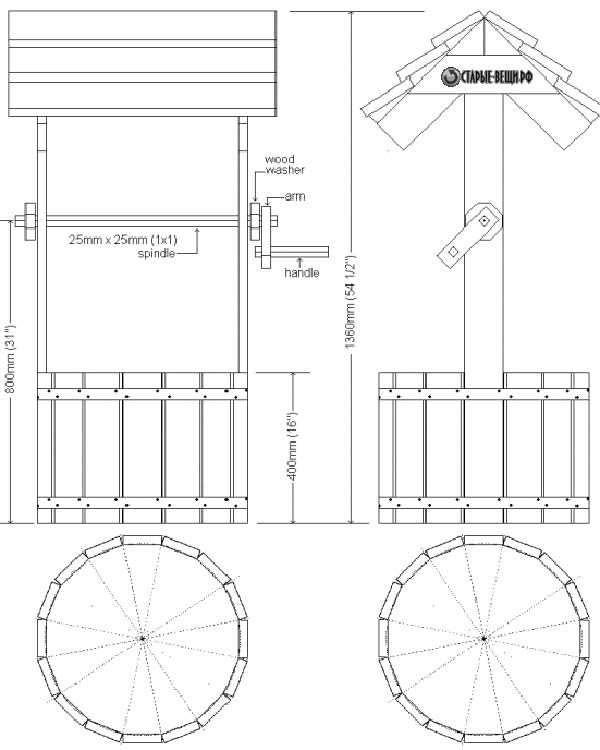 Чертеж декоративной мельницы: как сделать из дерева, фото, картинки и чертежи, пошаговая инструкция как построить