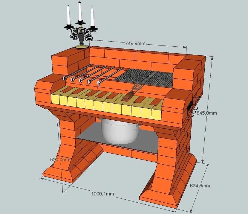Мангал и барбекю из кирпича своими руками: Как построить печь барбекю из кирпича своими руками; различия мангала и барбекю