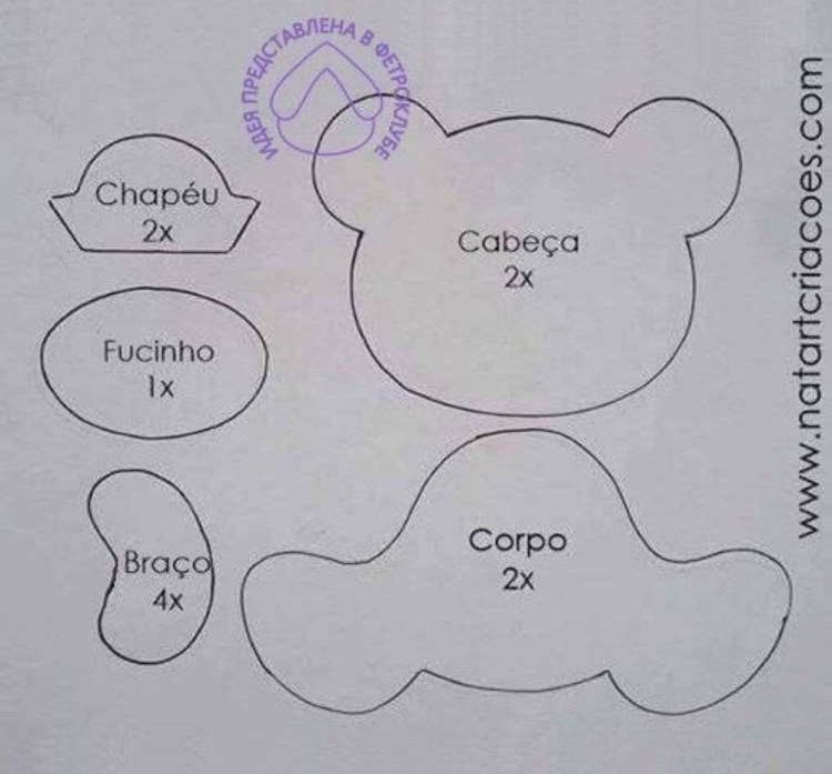 Мишки выкройки из фетра: оригинальные идеи, инструкции для новичков, подбор цвета