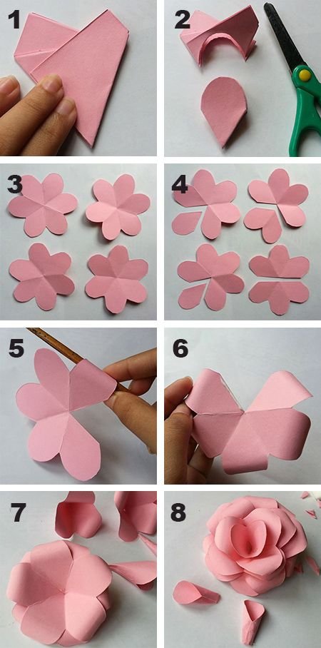 Цветок из бумаги быстро сделать: Цветы из бумаги своими руками: схемы и шаблоны