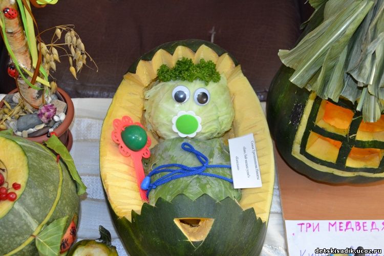 Осенняя фантазия из овощей: Осенние фантазии поделки в детский из овощей (37 фото) - фото