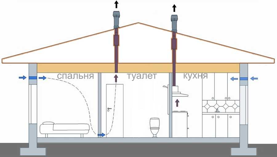 Как правильно сделать вытяжку в доме: Как сделать вытяжку в частном доме: кухня, ванная, туалет, газовая