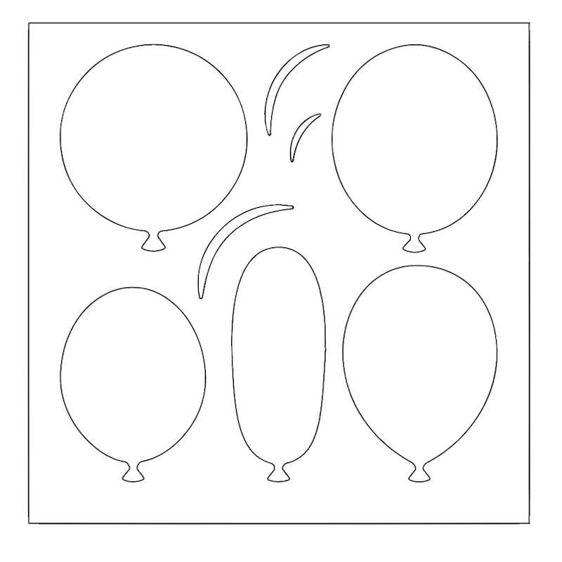 Шаблон для вырезания воздушный шарик: Шаблон воздушного шарика для вырезания
