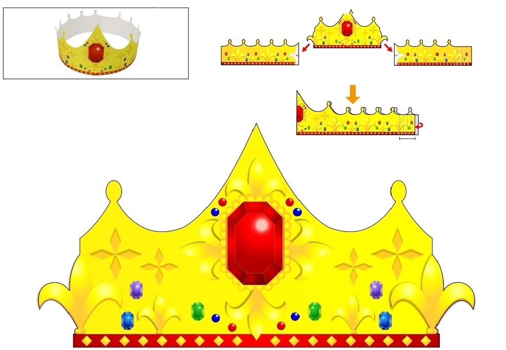 Корона своими руками из картона шаблон: Корона из картона своими руками для мальчика. Поделки из бумаги: корона