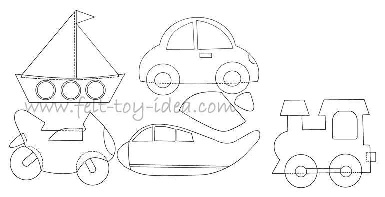 Выкройки из фетра транспорт: Выкройки из фетра транспорт - картинки