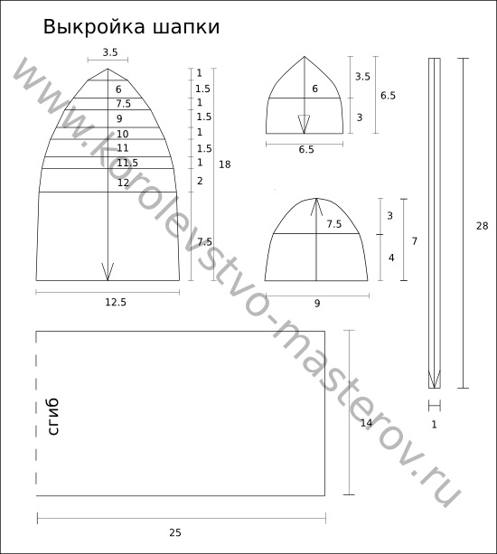Выкройка шапка и снуд: Выкройка шляпы, Выкройки шляп, Выкройки