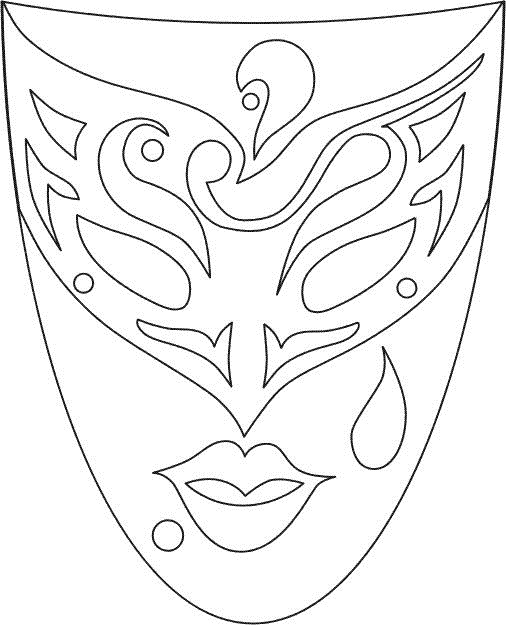 Театральные маски трафареты: Театральная маска шаблон - 70 фото