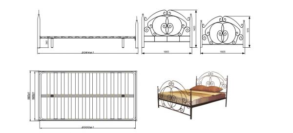 Как сделать металлическую кровать своими руками чертежи: Металлическая кровать своими руками: чертеж, пошаговая технология