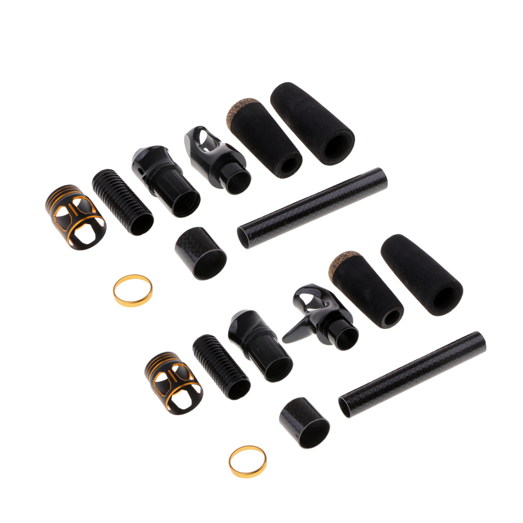 Black EVA Casting/Spinning DIY Tackle Fishing Rod Handle Grip with Reel Seat