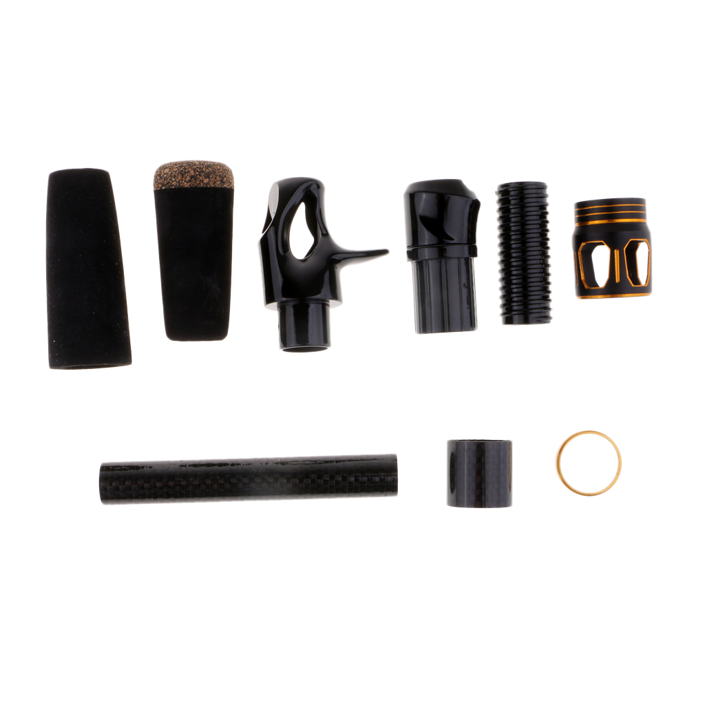Black EVA Casting/Spinning DIY Tackle Fishing Rod Handle Grip with Reel Seat