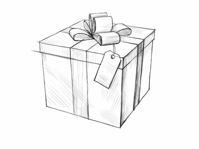 Рисунок на день рождения подарок: Рисунок подарок на день рождения