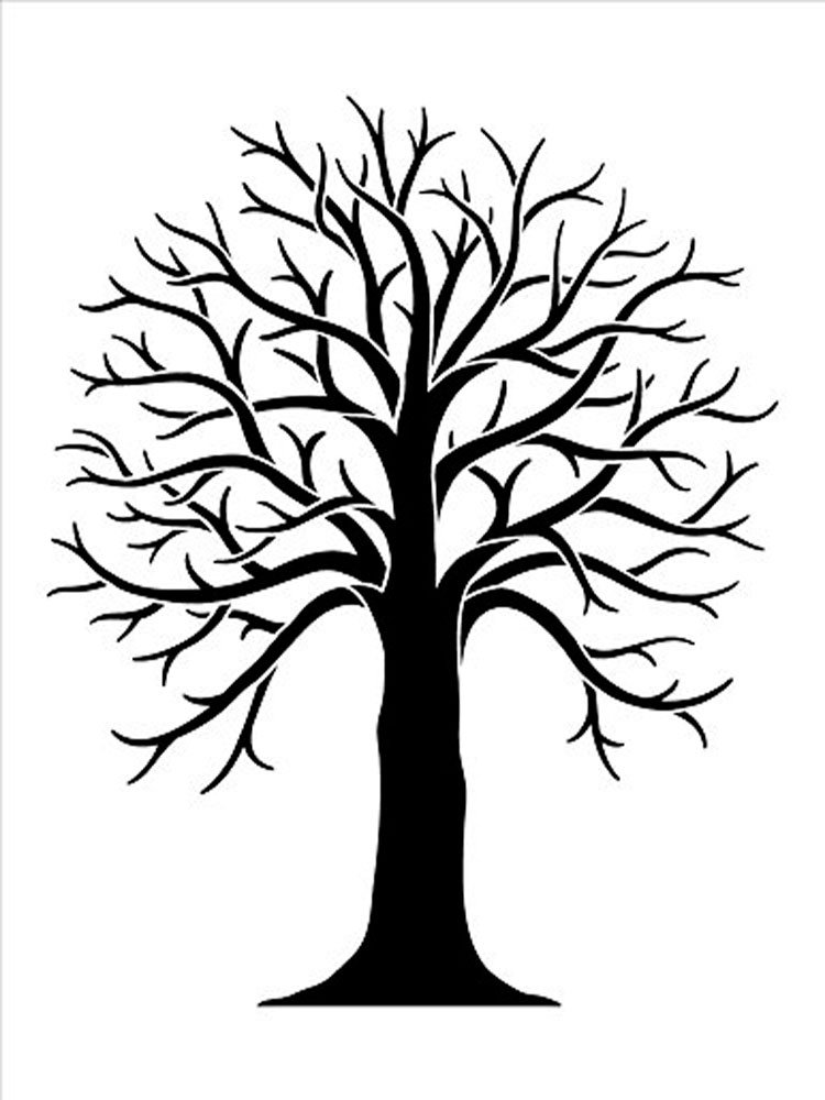 Силуэт дерева для аппликации: Шаблон дерева для вырезания, трафареты деревьев для аппликации