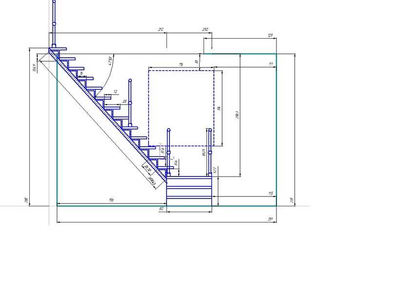 Чертежи лестницы деревянные: выбор типа конструкций (фото и видео)