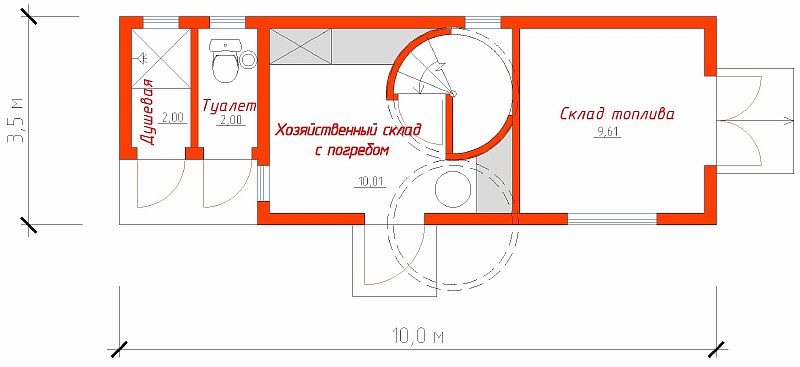 Сарай с погребом проект: Сарай с погребом