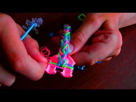 Плести из резинок на рогатке видео: ЛАК из резинок на рогатке без станка | Nail Polish Rainbow Loom Bands Charm - YouTube