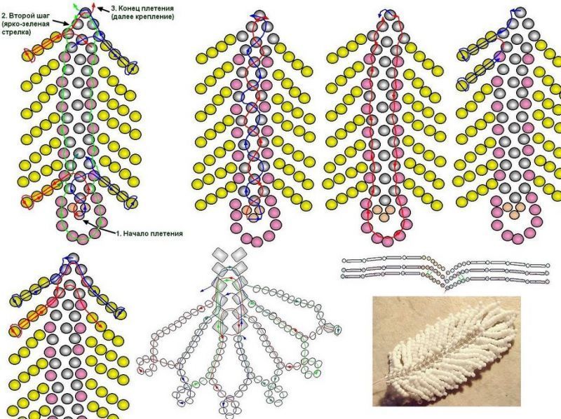 Плетение из бисера для начинающих фото схемы украшений: Схемы плетение из бисера для начинающих детей (видео)