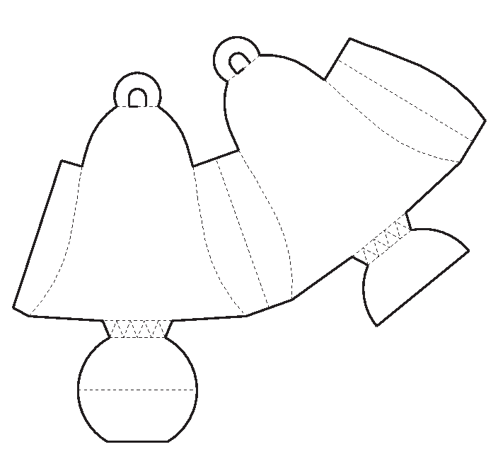 Шаблон колокольчика: Колокольчик Шаблоны для Вырезания Раскраски