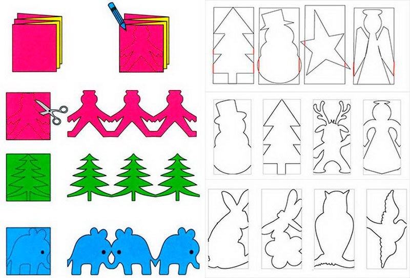 Новогодняя гирлянда из бумаги своими руками схемы: Объемные и красивые гирлянды из бумаги на Новый год своими руками