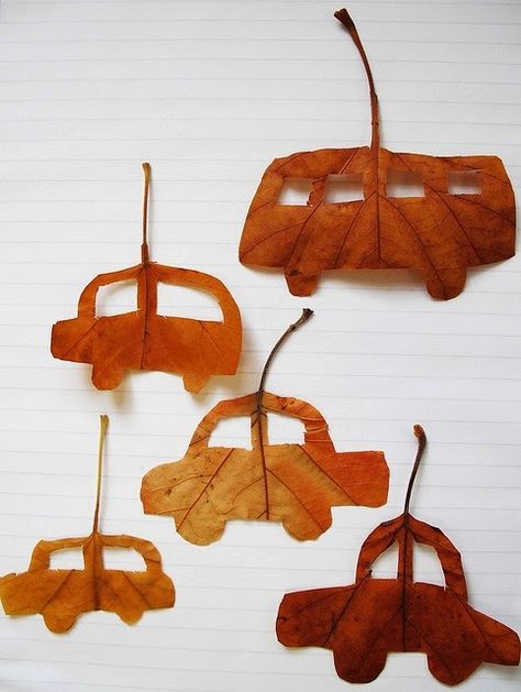 Машинка из листьев деревьев: Поделки из листьев - 100 фото лучших идей подделок из сухих осенних листьев