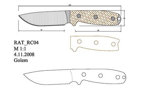 Формы клинков для ножей чертежи: описание, принцип изготовления клинка своими руками, эскизы рукояток