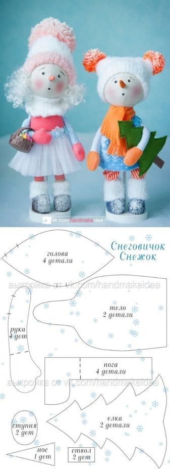 Выкройка из флиса снеговика: как сшить снеговика своими руками