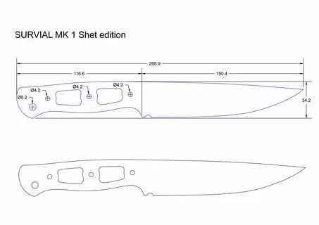 Форма ножа чертежи: Трафареты ножей - 67 фото