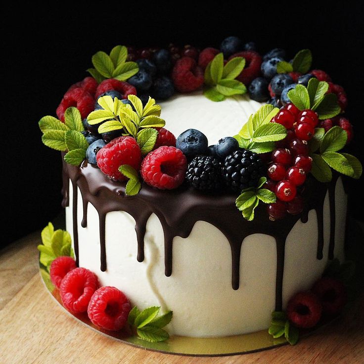 Как красиво украсить торт на день рождения: Украсить торт своими руками (51 фото)