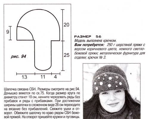 Выкройка шапки ушанки женской в натуральную величину: Шапка-ушанка. Инструкция по пошиву и печати выкроек