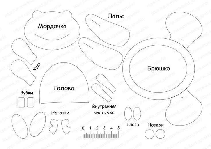 Выкройка мышки из фетра: Как сшить мышку. Игрушки из фетра своими руками.