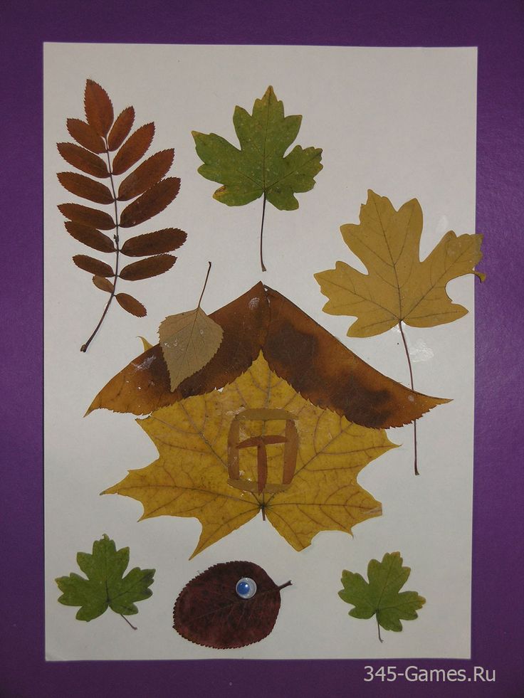 Детские аппликации из листьев на тему осень: 100 фото + шаблоны в садик и школу