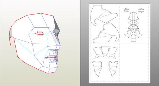 Развертка маски: Развертки масок, поделки из бумаги своими руками в PDF, PDO