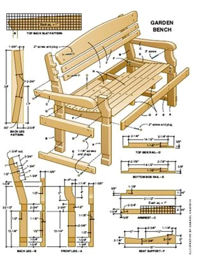Лавочка из дерева своими руками чертежи со спинкой: >800 чертежей и схем с размерами, чтобы изготовить своими руками