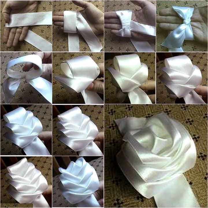 Видео розы из атласных лент своими руками пошаговая инструкция: Как из ленты сделать цветок (много)