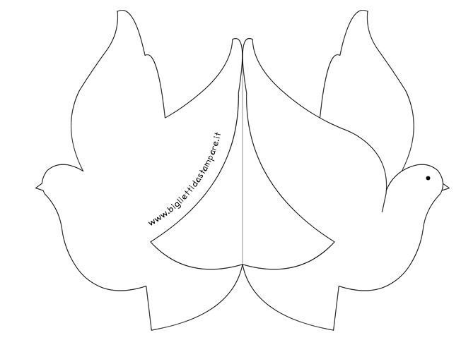 Объемный голубь мира шаблон для вырезания: Объемный Голубь Мира Шаблон и Трафарет