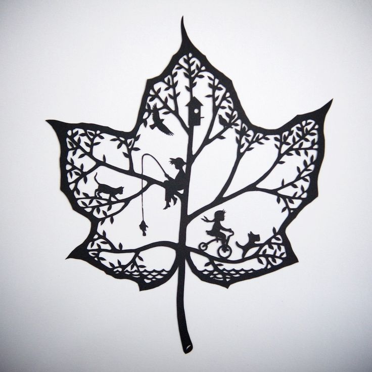 Листья ажурные из бумаги: объемная поделка на тему "Осень"